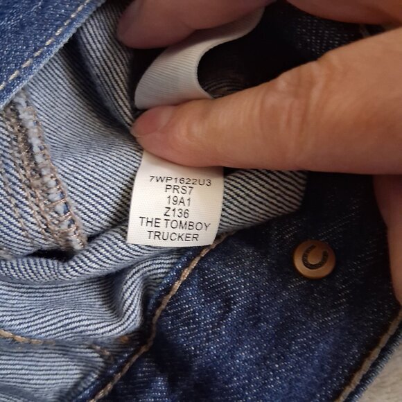 Lucky Brand Women's Size Large Tomboy Trucker Medium Wash Denim Jacket - Picture 11 of 16